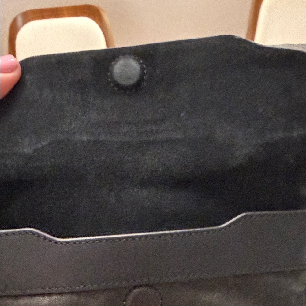 rag & bone Black Leather Crossbody Bag with Chain Strap - Picture 9 of 11